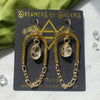 Gold + Glam Arch Chain Earrings