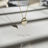 Baguette Art Deco Tiny Pendant Necklace