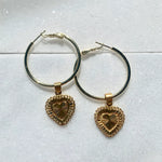 Heartbreaker Gold Heart Hoops