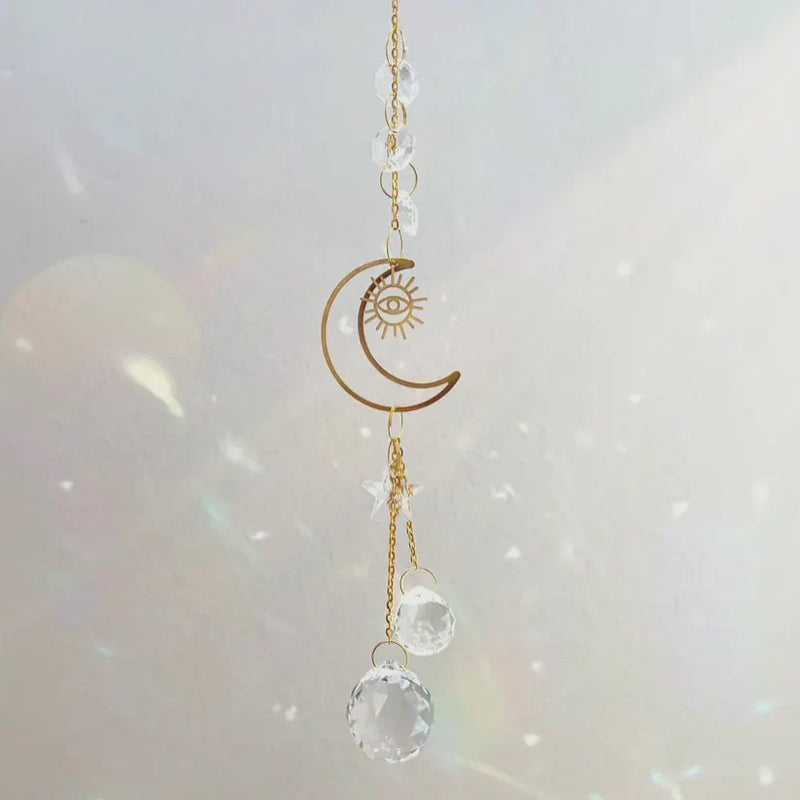 Moon Crystal Suncatcher Rainbow Prism