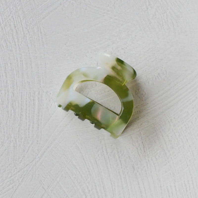 Eco Pouch Cellulose Hair Clip in Olive Mix