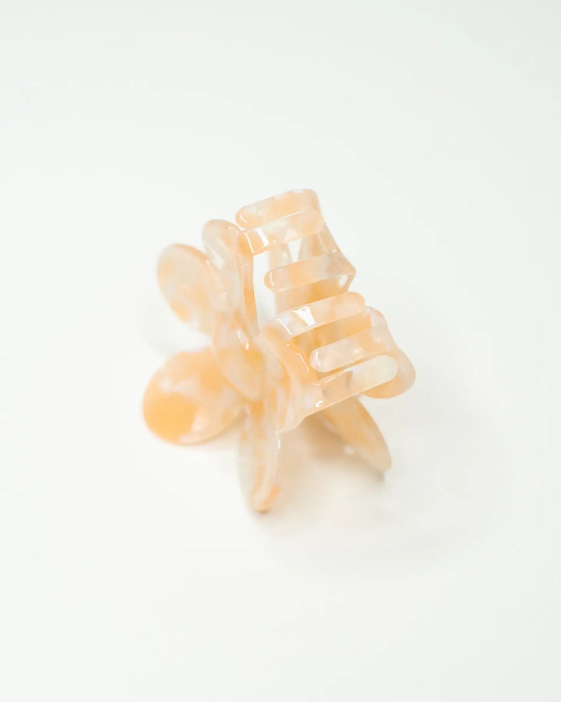 Flower Hair Claw in Sweet Orange