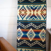 Andean Alpaca Wool Blanket in Rio Blue/Orange/Red