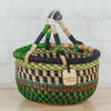 African Bolga Basket - Round Small - Traditional Palette