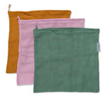 Reusable Produce Bags - Rust, Lilac, & Hunter