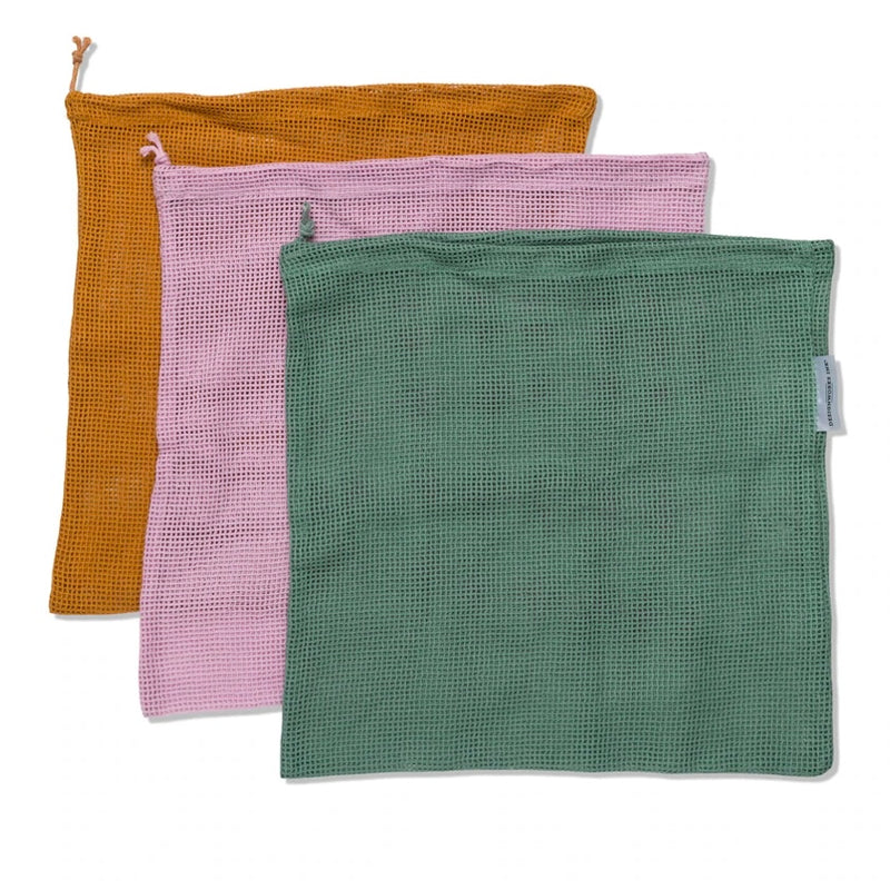 Reusable Produce Bags - Rust, Lilac, & Hunter