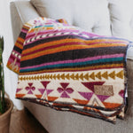 Southwest Alpaca Queen Blanket – Amethyst Reversible