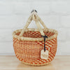 African Bolga Basket - Round Small - Traditional Palette