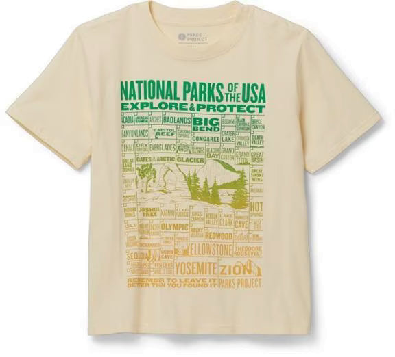 National Parks of the USA Checklist Boxy Tee