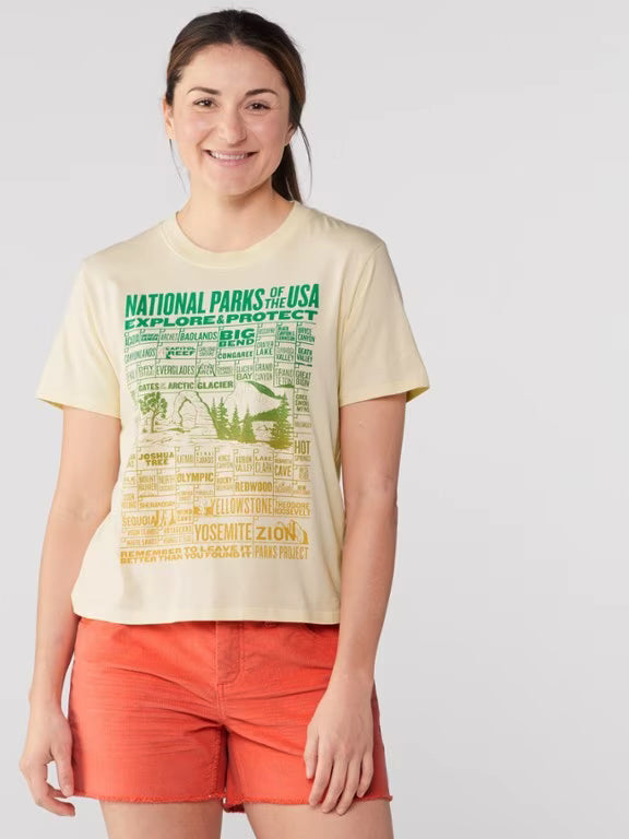 National Parks of the USA Checklist Boxy Tee