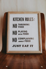 Letterpress Kitchen rules