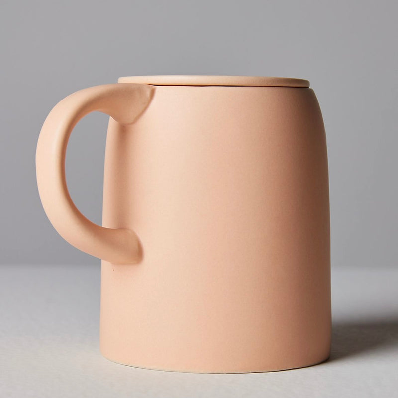 2-in-1 Ceramic Tea Infuser Mug in Blush
