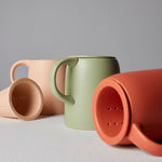 2-in-1 Ceramic Tea Infuser Mug in Terracotta