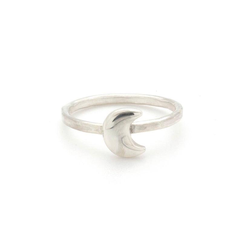 Moon Stacking Ring in Silver