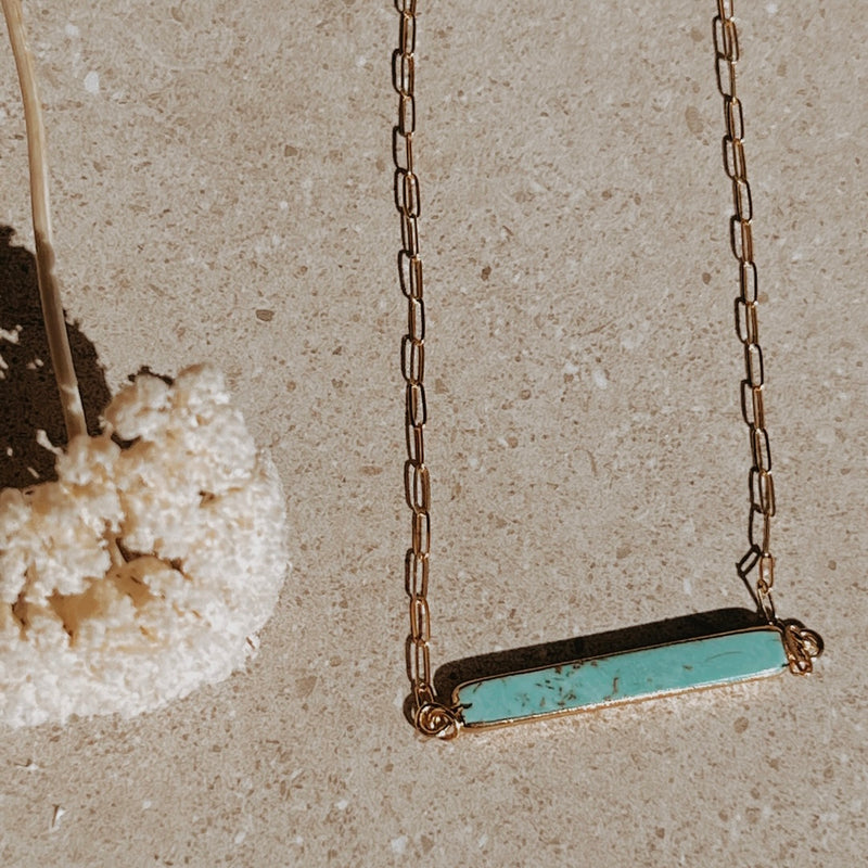 Turquoise Bar Link Chain
