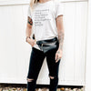Faux Black Leather and Cheetah Fanny Pack