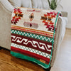 Andean Alpaca Wool Blanket in Lagoon